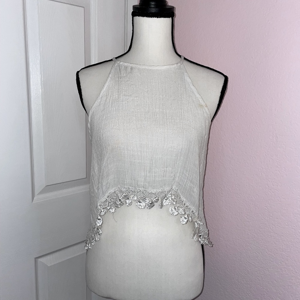 Sheer white shirt, size S